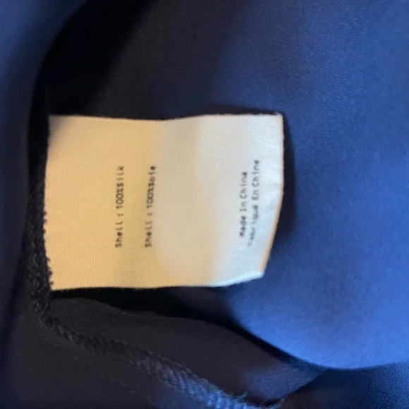 L’AGENCE Kyla Satin Silk  Trim Draped Blouse - Picture 6 of 12